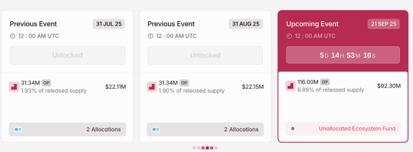 OP-Token werden im September freigeschaltet