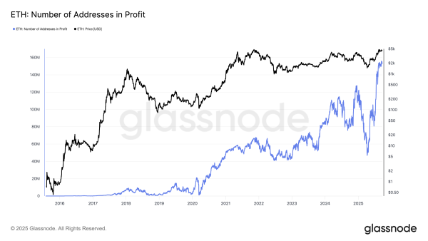 Ethereum-Adressen im Gewinn