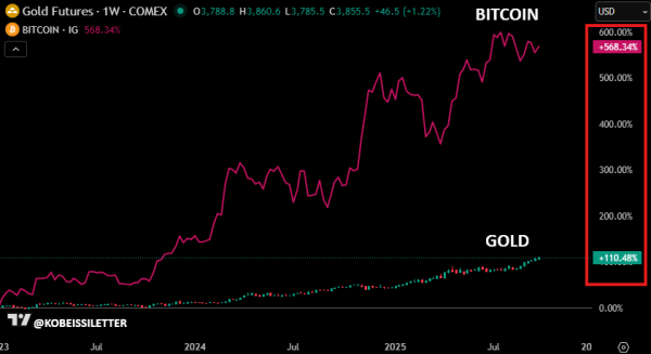 Bitcoin- und Golddynamik